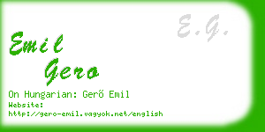 emil gero business card